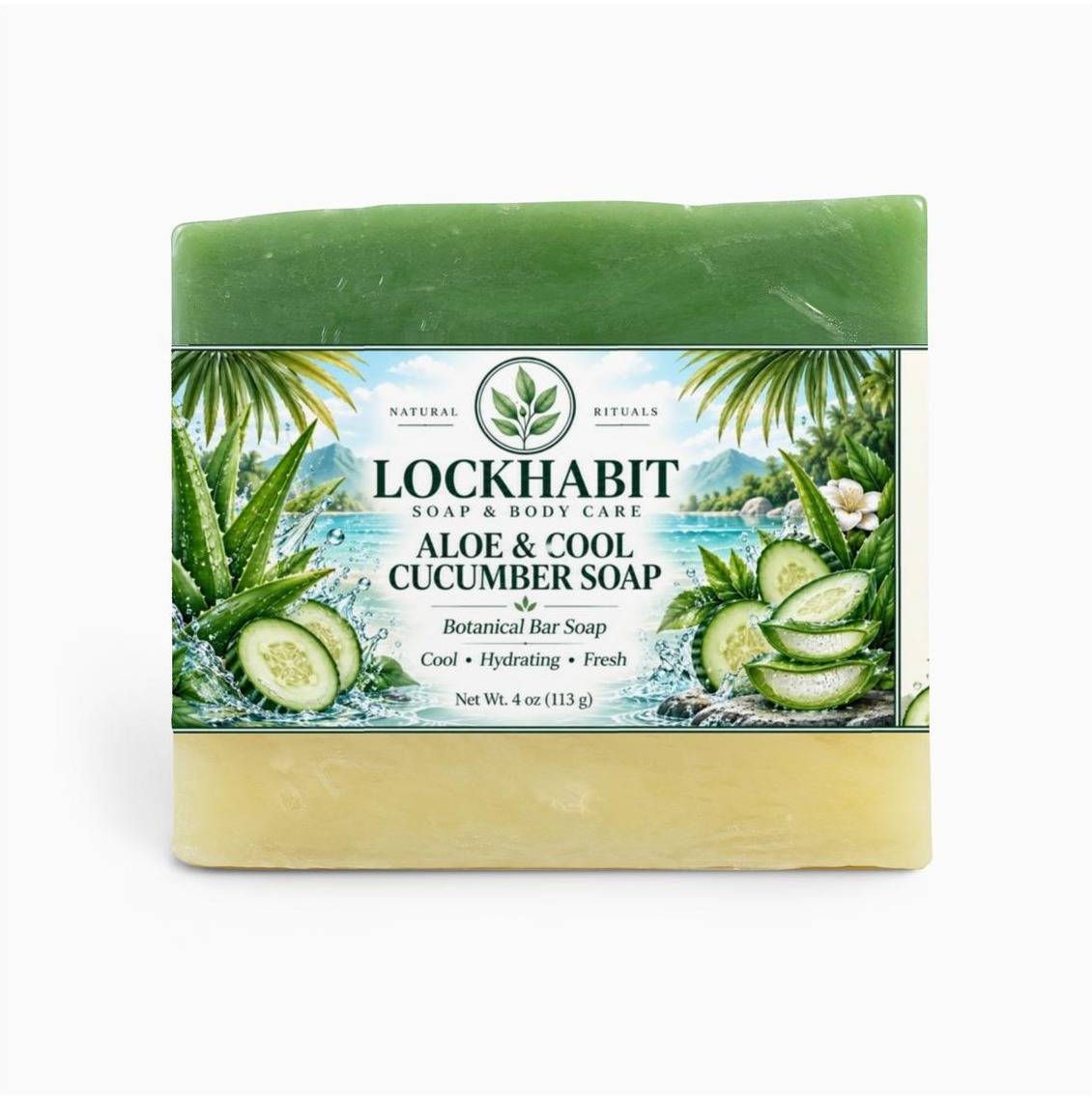 Real LOCKHABIT aloe cucumber front view