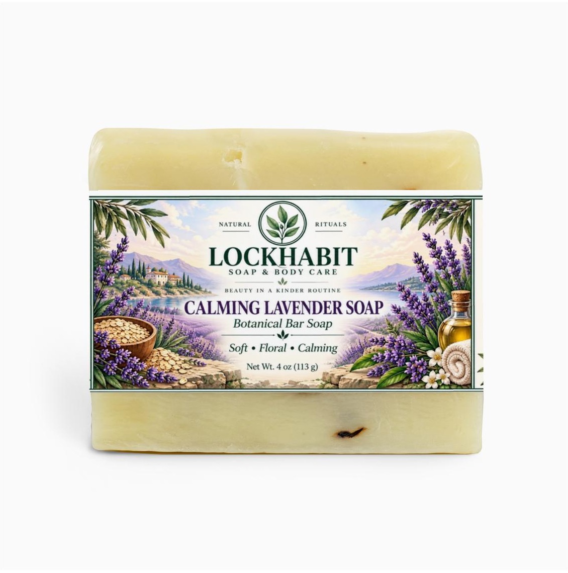 Real LOCKHABIT calming lavender front view