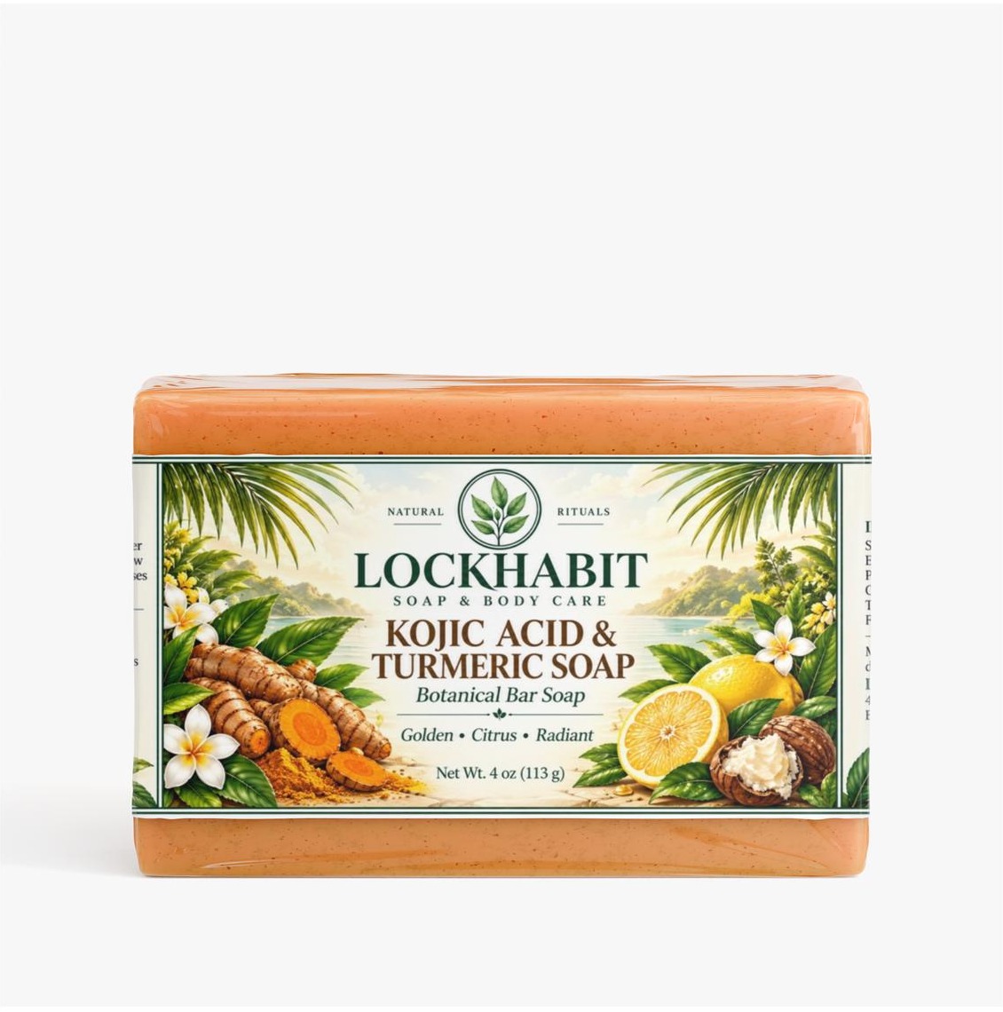 Real LOCKHABIT kojic turmeric front view