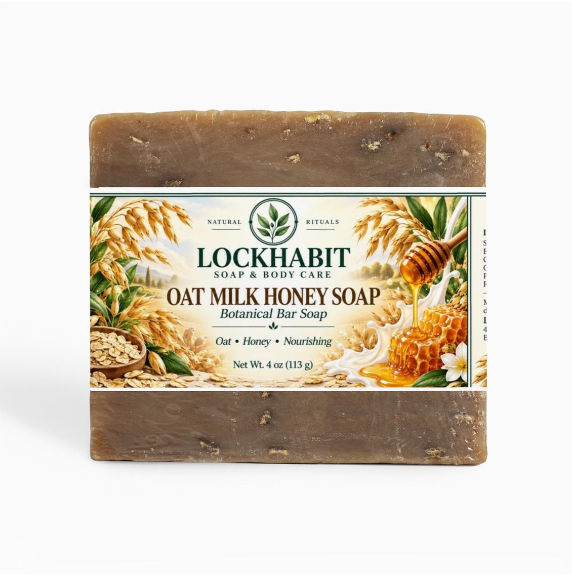 Real LOCKHABIT oat honey front view